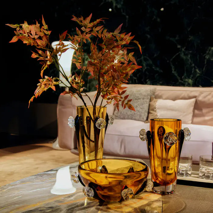 Designer Glass Vases On Table